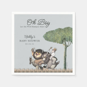 Oh Boy! Let the Wild Rumpus Start   Baby Shower Napkin