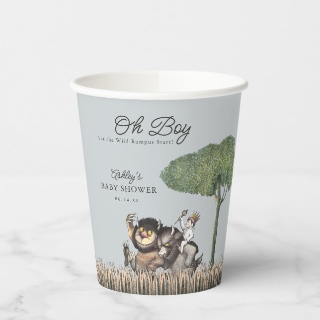 Oh Boy! Let the Wild Rumpus Start | Baby Shower Paper Cups (Left)
