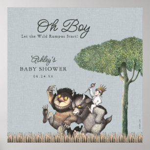 Oh Boy! Let the Wild Rumpus Start   Baby Shower Poster
