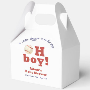 Oh Boy Little Slugger Baseball Sport Baby Shower Favour Box