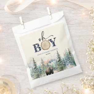 Oh Boy Lumberjack Woodland Forest Bear Baby Shower Favour Bags