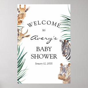 Oh Boy Safari Animals Welcome Sign