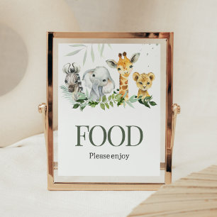 Oh Boy Safari Baby Shower Food Poster