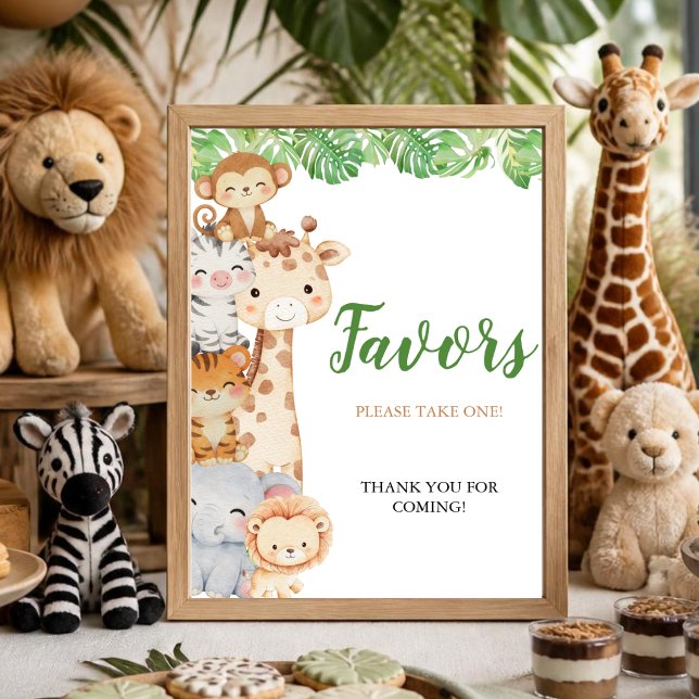 Oh Boy! Safari Shower | Favours Table Sign (Creator Uploaded)