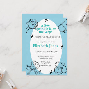 Oh Boy sprinkle It's A Boy Baby Shower  Invitation