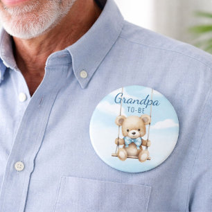 Oh Boy Teddy Bear Grandpa To Be Pin