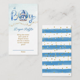 Oh Boy Theme Baby Shower Diaper Raffle Ticket Enclosure Card