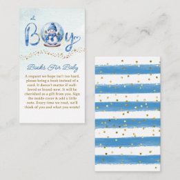Oh Boy Theme Books For Baby Request Cards