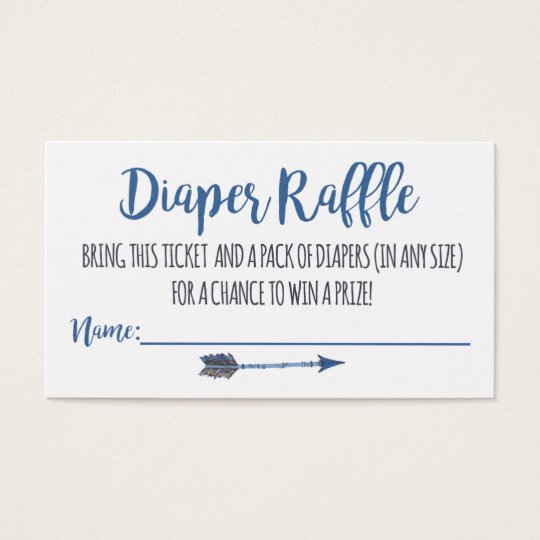 Oh Boy Tribal Diaper Raffle Tickets