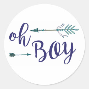 Oh Boy Tribal Sticker