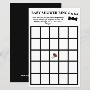 Oh Boy! Tuxedo Baby Shower Bingo