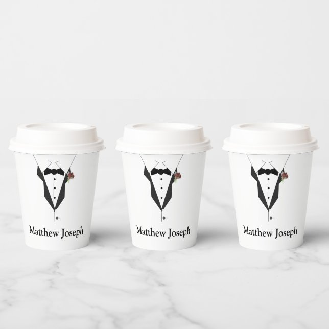 Oh Boy! Tuxedo Baby Shower Paper Cups (Multi)