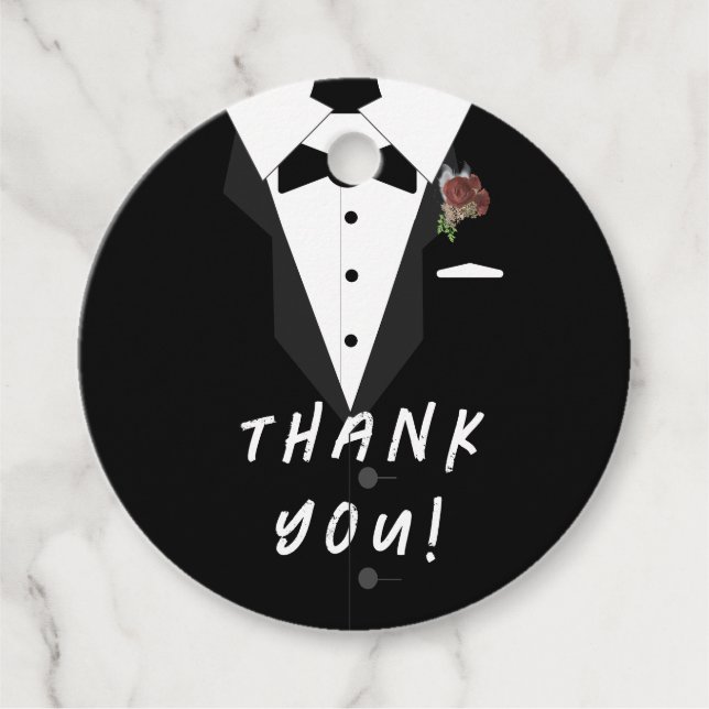 Oh Boy! Tuxedo  Favour Tags (Front)