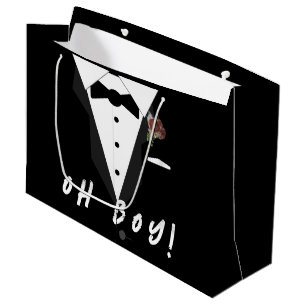 Oh Boy! Tuxedo  Large Gift Bag