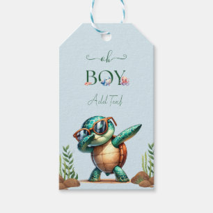 Oh Boy Under The Sea Turtle Party Personalised Gift Tags