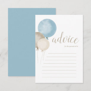 Oh Boy! Watercolor Balloon Advice Card