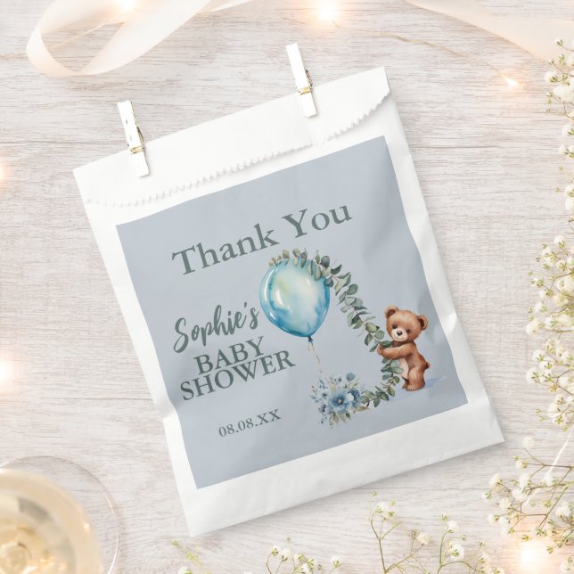 Oh Boy! We Can Bearly Wait Baby Shower Favour Bags (Clipped)