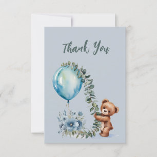 Oh Boy! We Can Bearly Wait Thank You Card