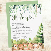 Oh Boy Woodland Baby Boy Shower