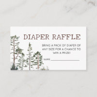 Oh Boy Woodland Baby Shower Diaper Raffle