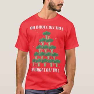 Oh Broccoli Tree Vegetarian Xmas Vegan Merry Chris T-Shirt