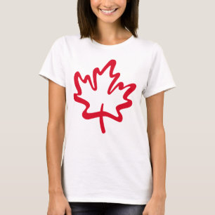 Oh Canada! Day Big Red Canadain Maple Leaf T-Shirt