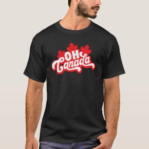 Oh Canada Day Maple Leaf Oh Canadian Flag Colour T-Shirt
