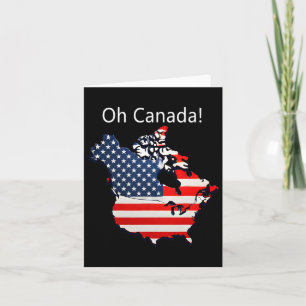 Oh Canada Funny Trump Canada Usa Map America’s 51s Card