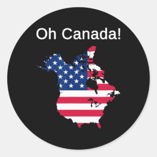 Oh Canada! Funny Trump Quotes  Classic Round Sticker