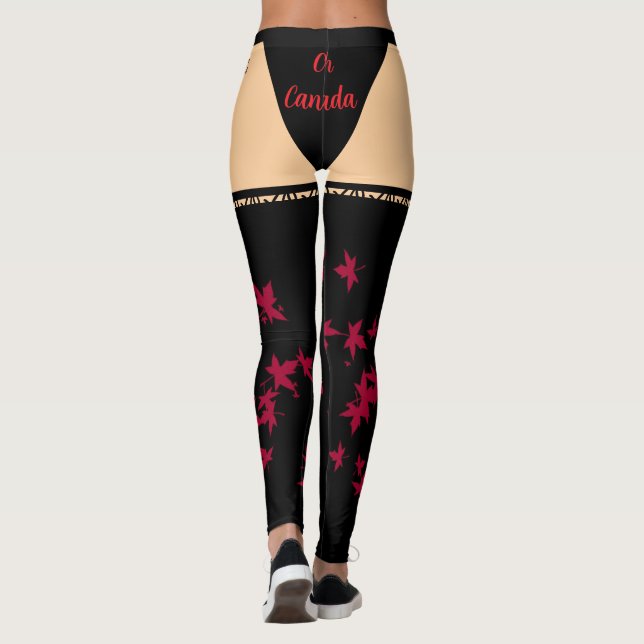 Oh Canada Illusion Leggings (Back)