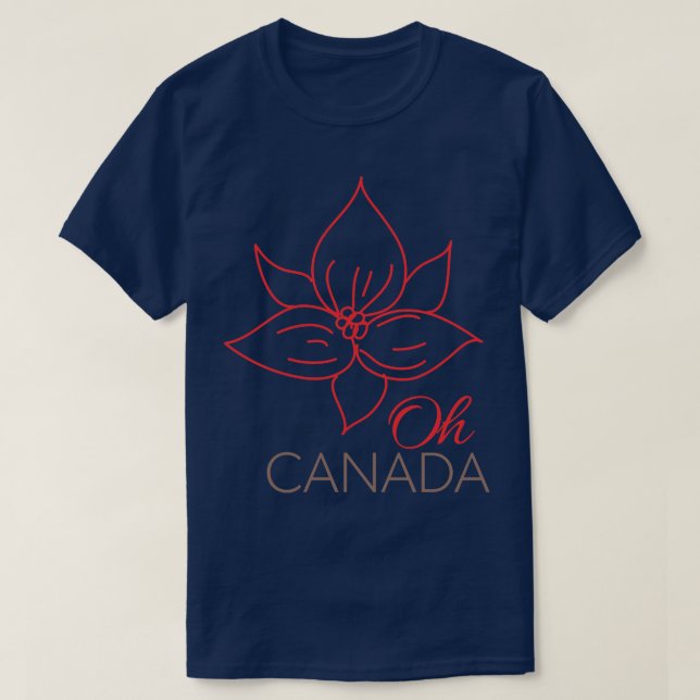 Oh Canada Trillium T-Shirt (Design Front)