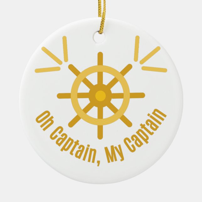 Oh Captain,My Captain Ceramic Tree Decoration (Front)