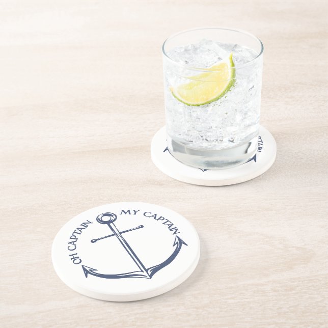 Oh Captain My Captain Coaster (Side)
