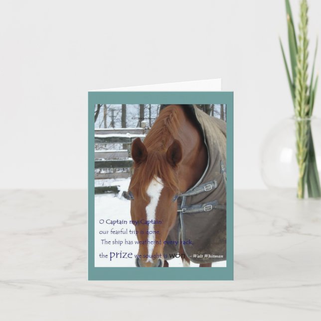 Oh Captain My Captain Note Card (Front)