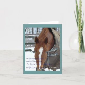 Oh Captain My Captain Note Card