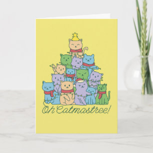 Oh Catmastree Funny Christmas Holiday Card