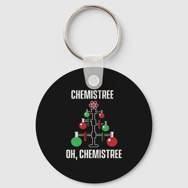 Oh Chemist Tree Chemistree Pun Science Key Ring (Front)