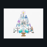 Oh Chemist Tree, Oh Christmas Tree Holiday Postcard<br><div class="desc">Scientific / Laboratory Fun! A Chemist's Christmas Tree dream, filled with lots of laboratory goodies! You can also add text, or resize the image to be bigger or smaller, or tile it to fit the entire surface! (These options are available on most products) Use the CUSTOMIZE IT button to get...</div>