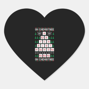 oh chemistree Chemist Science Christmas Heart Sticker