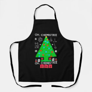 Oh Chemistree Chemist Tree Funny Science Christmas Apron