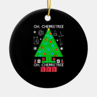 Oh Chemistree Chemist Tree Funny Science Christmas Ceramic Tree Decoration