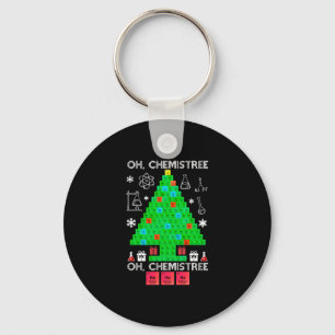 Oh Chemistree Chemist Tree Funny Science Christmas Key Ring
