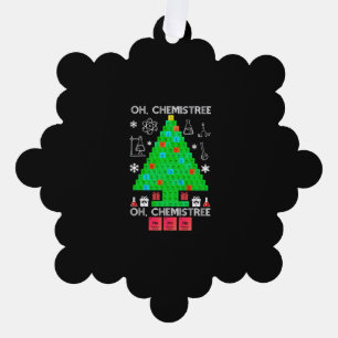 Oh Chemistree Chemist Tree Funny Science Christmas Tree Decoration Card