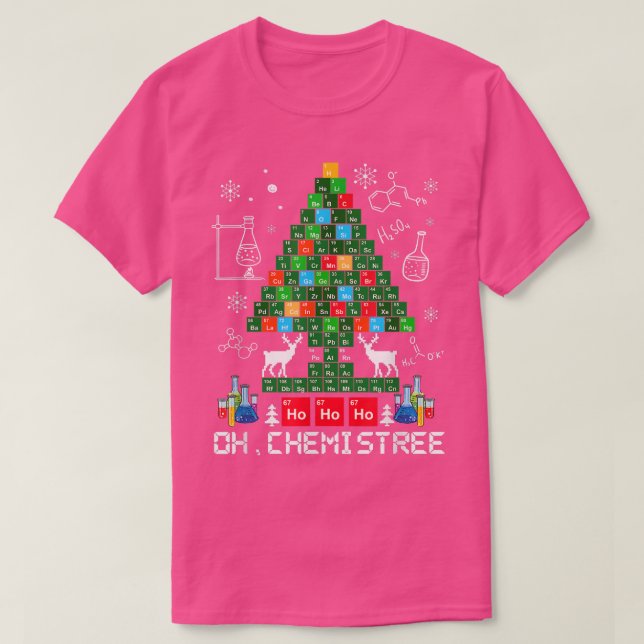 Oh Chemistree Chemistry Teacher Christmas Teacher  T-Shirt (Design Front)