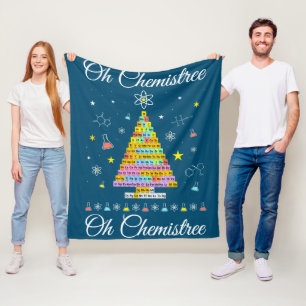 Oh Chemistree Colourful Periodic Table Elements Ch Fleece Blanket