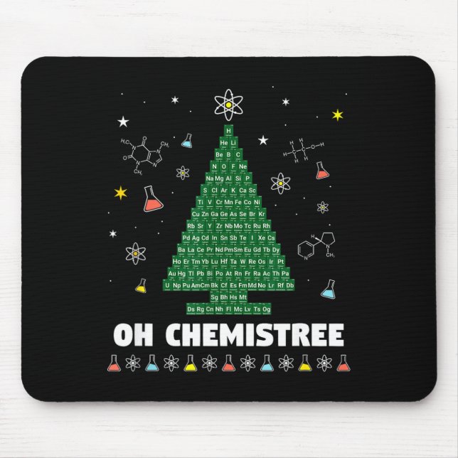 Oh Chemistree Periodic Table Chemistry Christmas T Mouse Mat (Front)