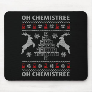 Oh Chemistree Ugly Christmas Sweater Science Stude Mouse Mat
