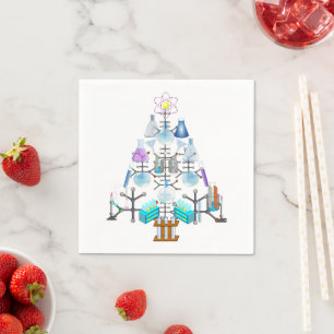 Oh Chemistry, Oh Chemist Tree Christmas Napkin
