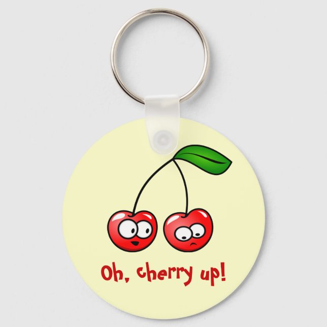 Oh, Cherry Up! Cherries Keychain (Front)
