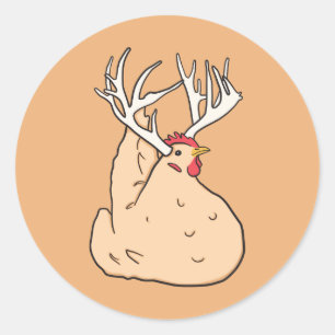 Oh Chicken Deer Classic Round Sticker
